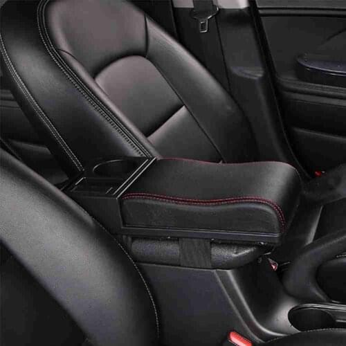 Car Armrest Interior Front Seat Armrest Box Universal For Cup Holder Storage Box Soft Arm Rest Pad Automotive Goods Accessories