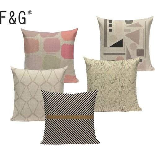 Geometric Lines Strips Pastel Dots Diamond Cushion Cover Art Car Sofa Home Decor Linen Pillow Cover Throw Pillow Pillowcase