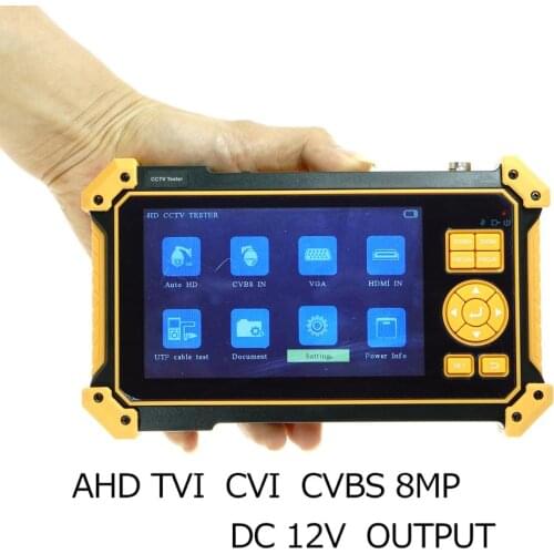 5Inch 8MP 5MP 1080P camera test monitor professional tester tool AHD/TVI / CVI CVBS CCTV Tester Monitor PTZ Controller HDMI VGA
