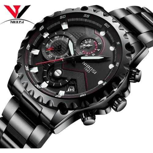 Relogio Military Deportivo Hombre NIBOSI Watch Men Casual Military Sports Watch Waterproof Stainless Steel Fashion Brand Luxury