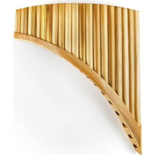 Hand Made 22 Pipes C Key Romanian Flute De Pan Bamboo Made Woodwind Musical Instrument Well Tunned Pan Pipe