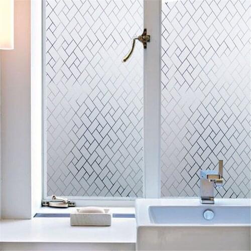 Removable PVC Rectangular Static Cling Frosted Glass Window Film Home Decor Window Privacy Films Sticker