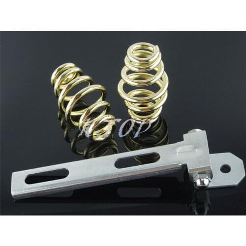 Silver Solo Seat Mount Kit Bracket w/ 3" Springs For Harley Custom Chopper Bobber