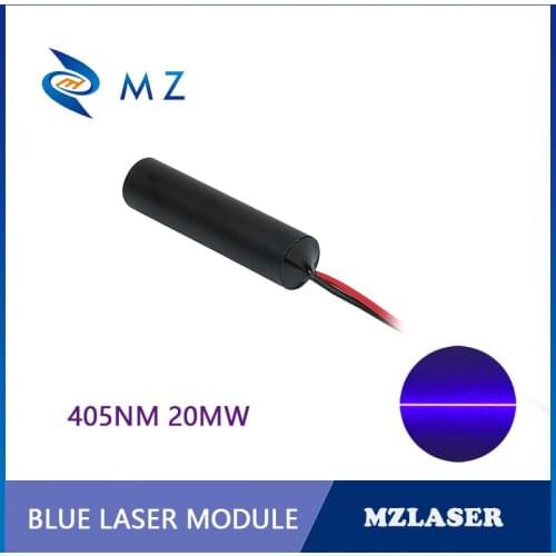 Blue Violet Line Laser Module 12mm 405nm 20mw 60degree Industrial Grade