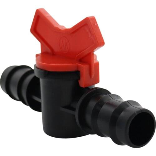 Stop valve Connected with 16mm hose driping tube pass valve agricultural garden irrigation water flow control valve