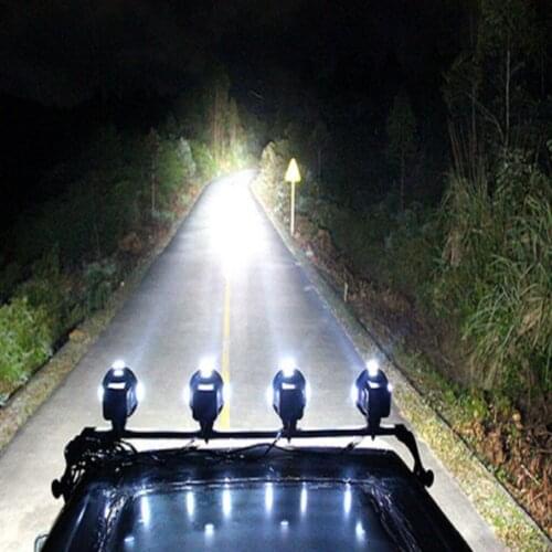 4Inch 55W Round Spot Beam Led Pod Lights Led Driving Fog Lights Cube Lights For Jeep/ Truck/ Polaris/ ATV /UTV /SUV/ Boat Red