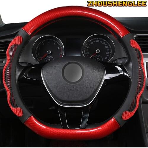 ZHOUSHENGLEE Microfiber Leather Car Steering Wheel Cover For Mazda 2 3 5 6 7 8 CX3 CX5 CX7 CX98 CX9 MX5 MX7 RF Version