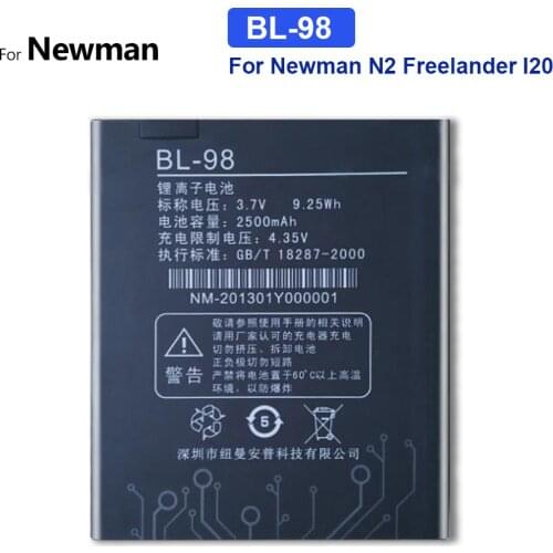 2500mAh BL-98 Replacement Battery Baterij For Newman N2 Freelander I20 Highscreen Explosion BL98 Mobile Phone Batteries