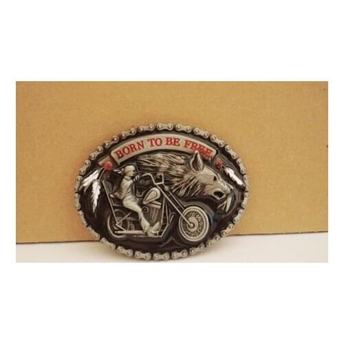 Biker belt buckle with wolf JF-B11 brand new condition free shipping