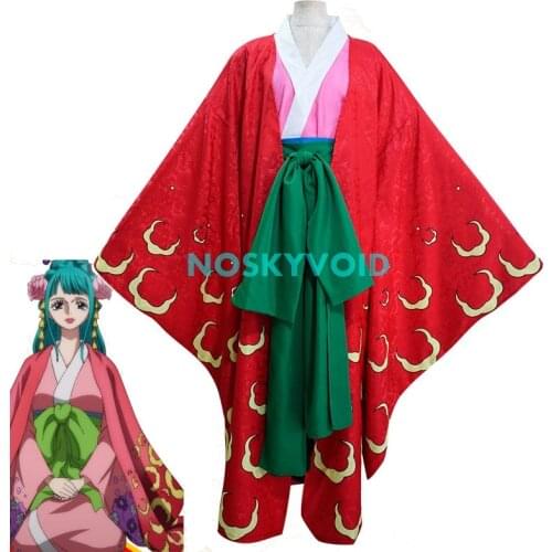 One Piece Kozuki Hiyori Cosplay Costume Woman Kimono Uniform Japanese Clothes Suits Kazunokuni Princess Costumes