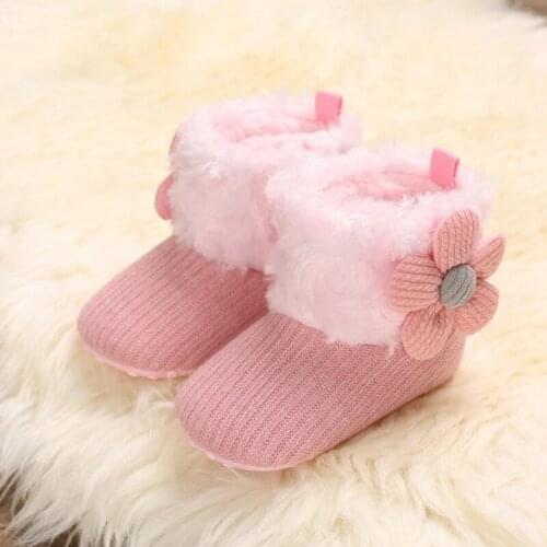 2020 Baby Girls Keep Warm Shoes 0-18M Infant Booties Classic Baby Plush Baby Boots Girls Newborn Footwear