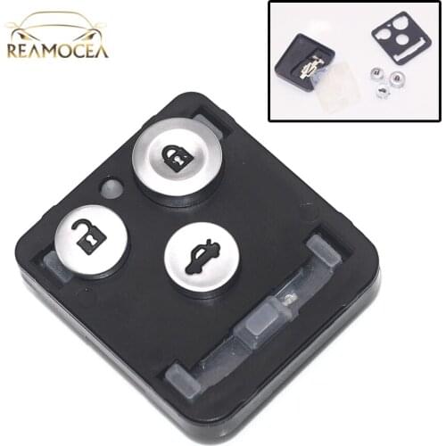 Reamocea Remote Key Pad FOB 3 Buttons Key Shell Button Pad Kit Replacement Accessories Fit For Honda Accord Jazz CRV Civic HRV