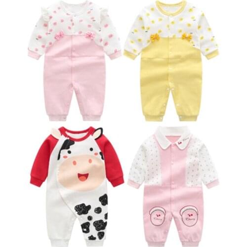 Newborn baby boy clothes girls romper 2021 spring baby boy one-piece long-sleeved bow tie style little gentleman baby girl rompe