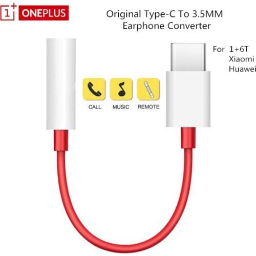 Original For oneplus 6T 7T 7 Pro usb Type C To 3.5mm Earphone Jack Aux Audio For oneplus 8/8 Pro usb-c music converter cable