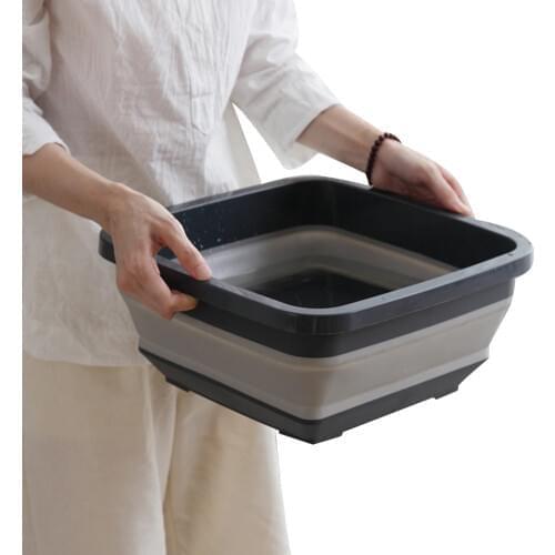 Portable Folding Bucket Foldable Basin Outdoor Travel Foldable Camping Washbasin Fruit Basin Household Cleaning Tools