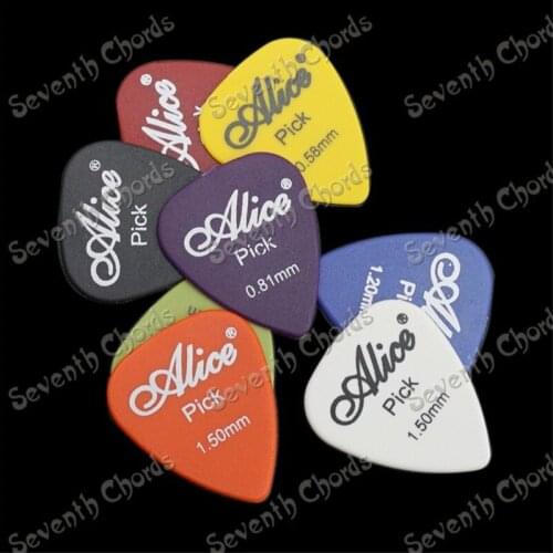 120Pcs Frosted Slip Mix Color Guitar Picks Plectrums Plectra 0.58mm0.71mm.0.81mm0.96mm.1.2mm,1.5mm for choose guitar accessories