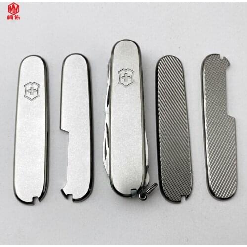For 91mm Swiss Army Knife Titanium Alloy Patch DIY 91mm Handle Non-Slip Decoration