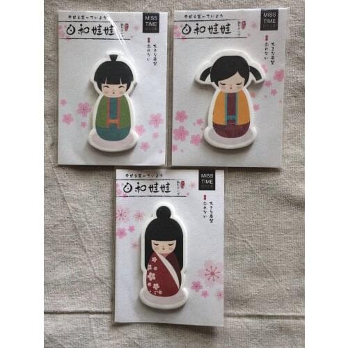 Happy girl sticky note memo pad(1pack)