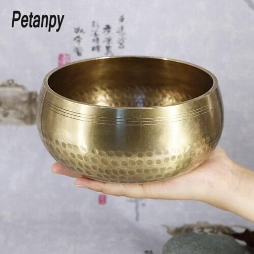Tibetan handmade Bowl Nepal Singing Bowl Ritual Music Therapy Home Decoration Tibetan Singing Bowl Religious Supplies