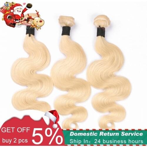 Dream Beauty Brazilian Body Wave Remy human Hair Weft 1 PC #613 long blonde Human Hair Weave hair Bundles