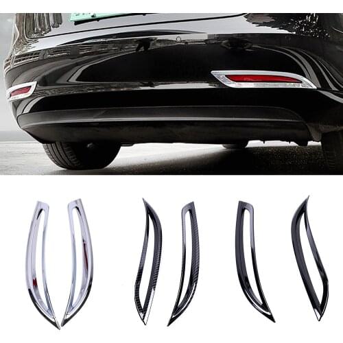For Tesla Model 3 Rear Fog Light Foglight Lamp Ring Frame Cover Trim Black Carbon Fiber Silver Color Sticker