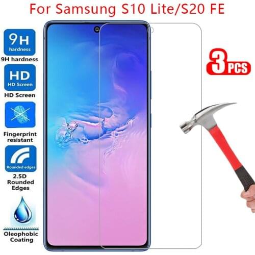 Protective tempered glass for samsung s20 fe 5g s10 lite screen protector galaxy s20fe s10lite s 10 10s light 20 20s fan edition
