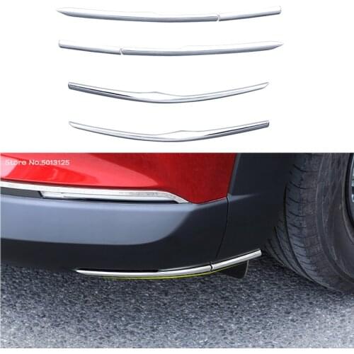 Car Stainless Steel Front and Rear Corner Protection Strips Trim Cover Decorative for Mazda CX30 CX-30 2020 2021 Car Accessories