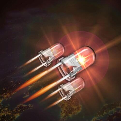 100pcs/lot Power Led White LED Chips F5 5MM 3V 1400-1600MCD Straw Hat LED Beads Light Emitting Diodes Lamp with Storage Box