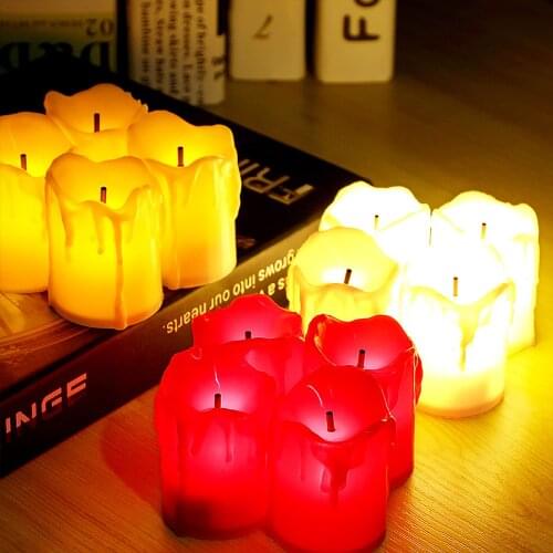 12pcs Flameless Led Candle Electronic Candles Wedding Light Romantic Candles Lights For Party Battery For 15-20 Hours