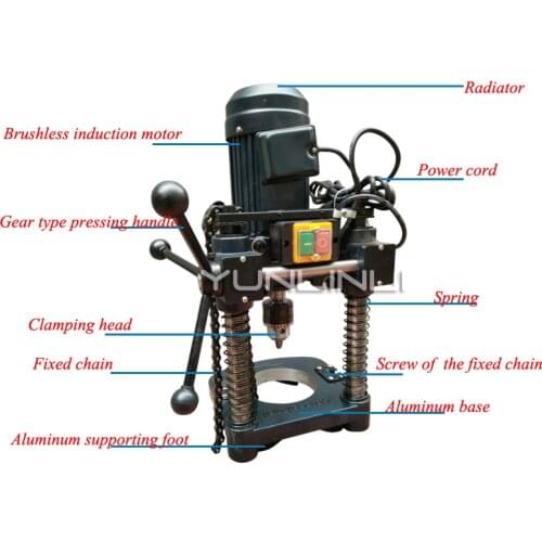 1200W Hole Puncher Electric Hole-punch Machine For Fire Galvanized Pipe Drilling Hole Double Spring Opening Machine GH-WFKKJ-ZW