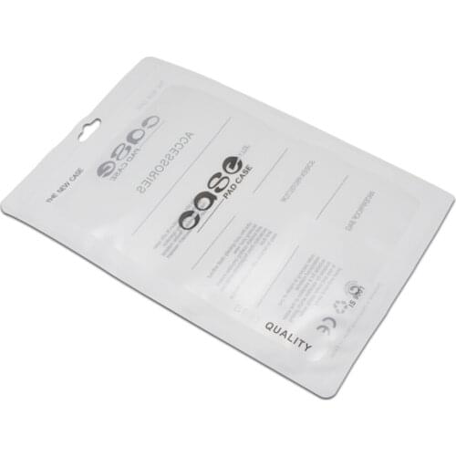 19*28cm Matte White Zipper Top Tablet Case Plastic Packaging Bag For iPad mini Case Storage With Hang Hole Resealable Poly Bags