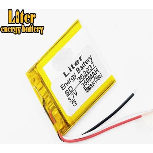 3.7V,350mAH,362937 polymer lithium / li po rechargeable battery for smart watch,MP3 MP4 MP5 small toys Bluetooth stereo