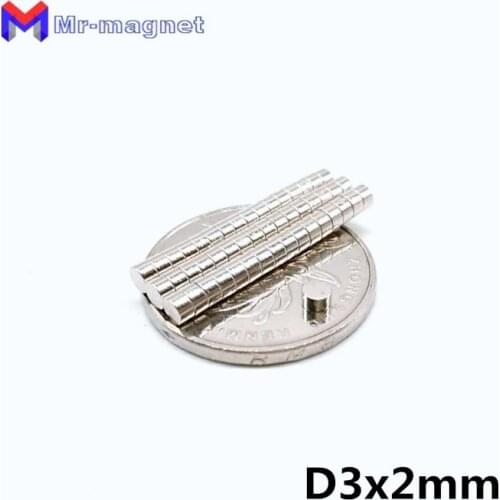 400PCS 3x2mm magnet N35 Strong Disc NdFeB Rare Earth Magnet D3x2 3*2 Neodymium Magnets Small Round Cylinder For Fridge 3*2mm