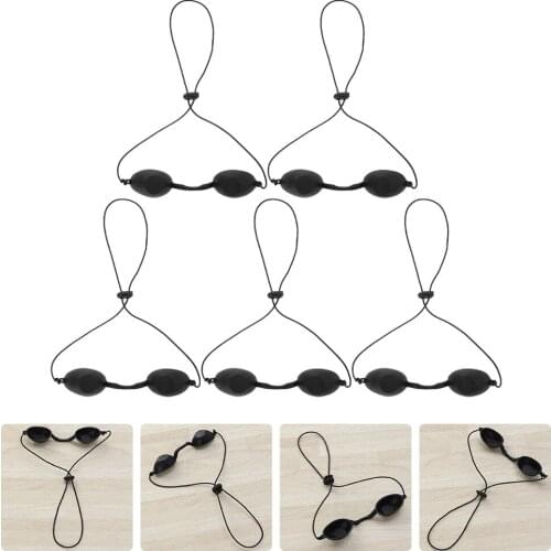 5Pcs Beauty Protective Eye Mask Soft Silicone Safety Goggles Sunbathing Goggles Adjustable Eyewear Protection Beauty Eyecup