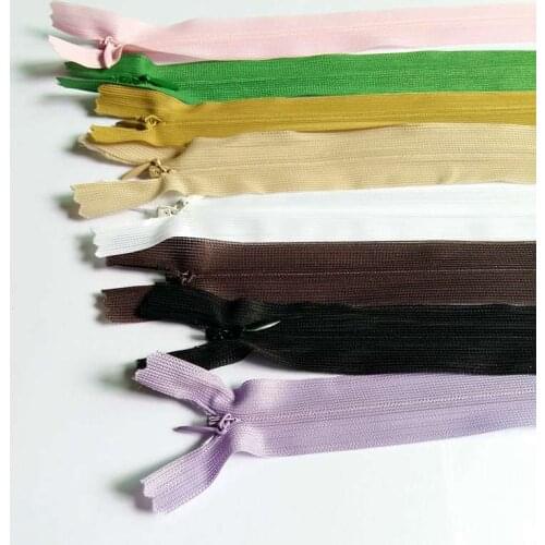 8pcs/lot Invisible zipper 40cm Back cushion Skirt Hidden 3# Nylon Zipper for sewing/Garment accessories DIY