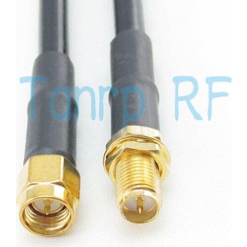 Freeshipping! RG58 RF Pigtail jumper coaxial LOW LOSS cable RP-SMA female jack to SMA male plug 6FEET 200CM