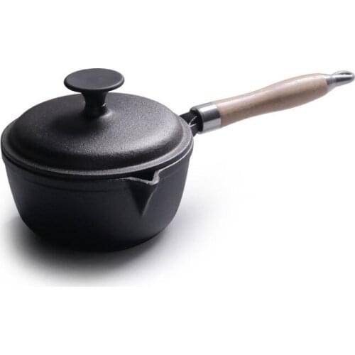 Cast iron milk pot baby baby food supplement soup pot noodle hot pot diameter 15cm