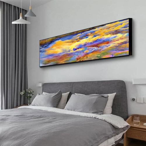 DDWW Big Wall Art Posters Large Size Abstract Colored Clouds Canvas Painting Wall Art Poster Prints Painting Home Decor No Frame