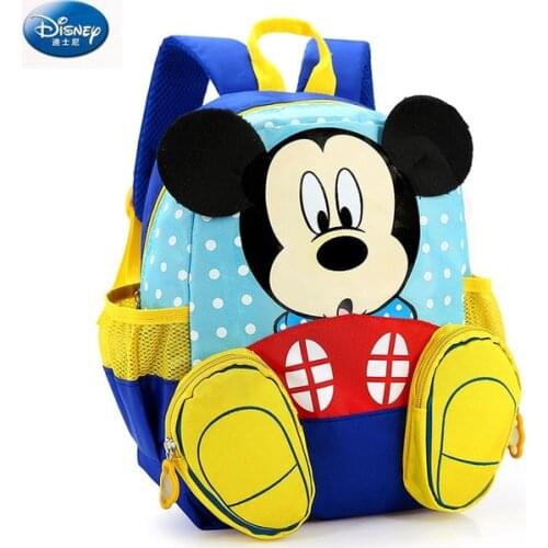 Disney Childrens Backpack Baby Kindergarten Cute Cartoon Minnie Schoolbag Kids Mickey Mouse Bag For School