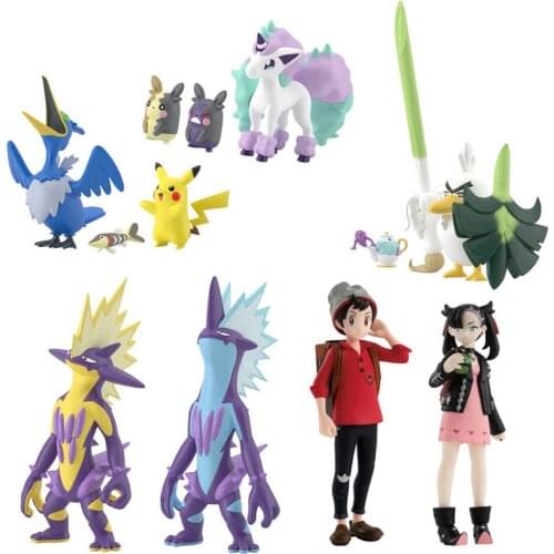 Bandai Original Pokemon Anime Figures Victor Marnie Ponyta Sirfetch'd Kids Toys Action Figure PVC Collections Dolls Boys Gifts