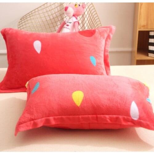 Flannel Coral Velvet Adult Extra Thick Warm with Fleece Pillowcase Pair No pillow core pillow cases home decor 48x74cm
