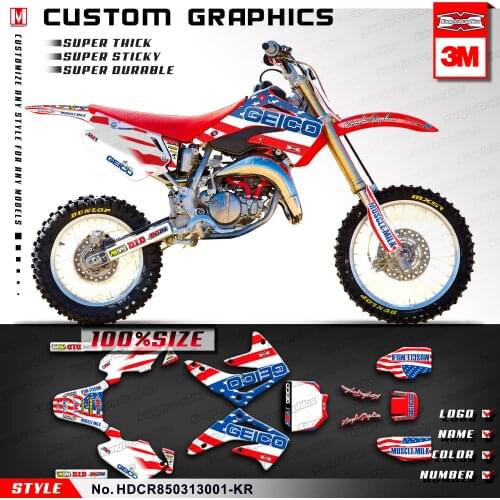 KUNGFU GRAPHICS Personalised Stickers Adhesive Decal for CR 85 CR85 2003 2004 2005 2006 2007 2008 2009 2010 2011 2012 2013