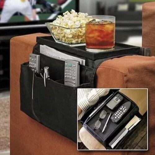 Multi-Function Folding Storage Box Oxford Cloth Tray Remote Control Hanging Bag Sofa Receive Bag Organizer