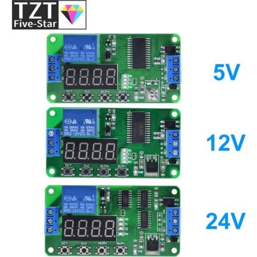 TZT CE030 DC 5V 12V 24V Multifunction Delay Relay Time Switch Turn on/off PLC Module