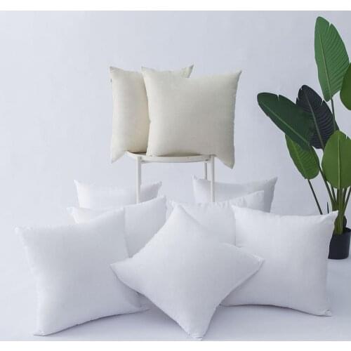 Soft Square Pillow Inner 50*50 Solid White Pillow Cushion Core Inner Filling Pillow Core Filler Throw Seat Pillow interior Core