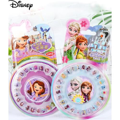Disney Frozen 2 Elsa Anna Nail Stickers Makeup Set For Girls The Little Mermaid Sofia Princess Pretend Play Toys For Children