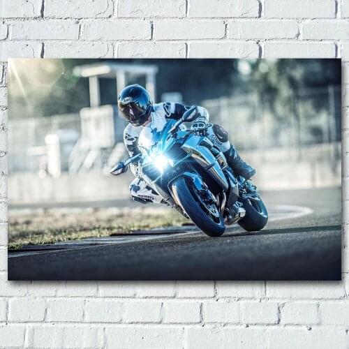 Race Sport Kawasaki Ninja H2a Motorcycles Wall Art Posters Canvas Prints silk paintings For Living Room Decor