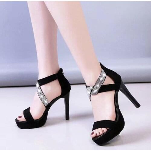 Shoes Women Sandals 2020 Women Shoes Block Heels Women Suede Buckle Party Sandalias Sexy Classic Sandals Ladies Shoes