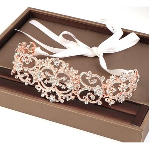 New Luxury Rhinestone Headbands for Women Girls Bridal Wedding Hair Accessories Bling Crystal Hairbands Tiaras and Crowns