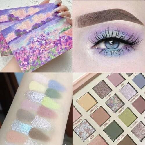 20 Colors Monets Dreamland Eyeshadow Palette Matte Glitter Oil Painting Eyeshadow Makeup Palette Pastels Eye Shadow Pigments